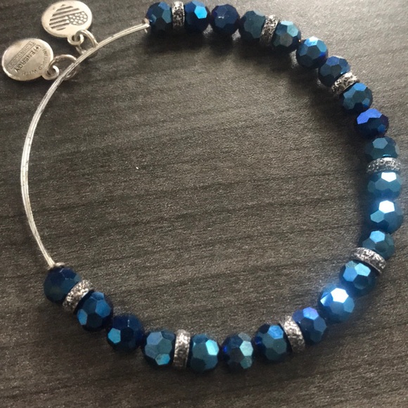 Blue beaded alex and ani bracelet / bangle - Picture 2 of 5